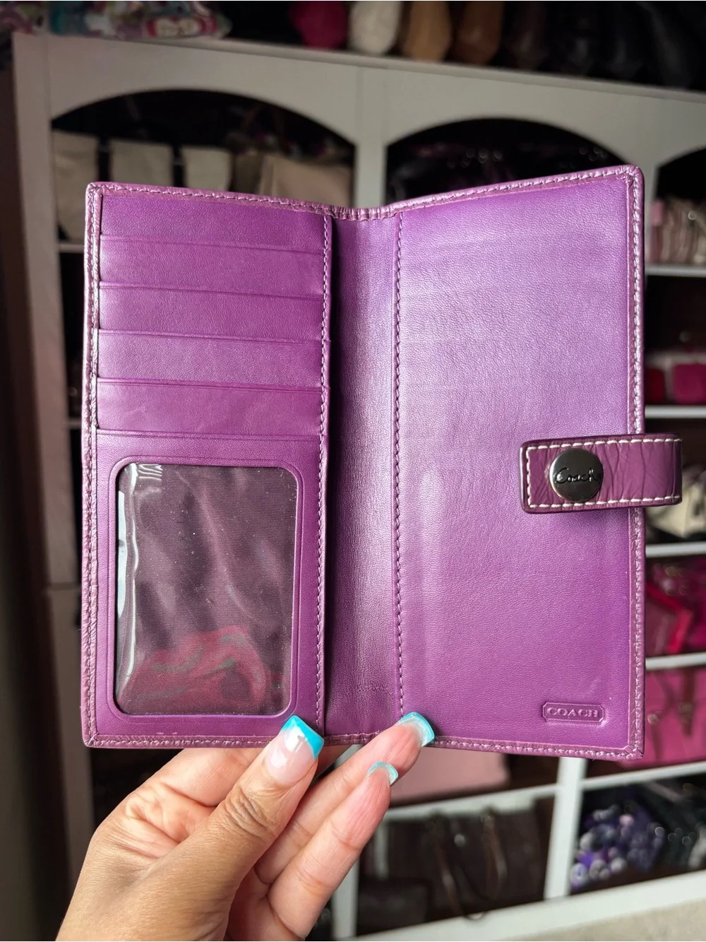 🪪💜COACH Signature Slim Envelope Wallet💜🪪